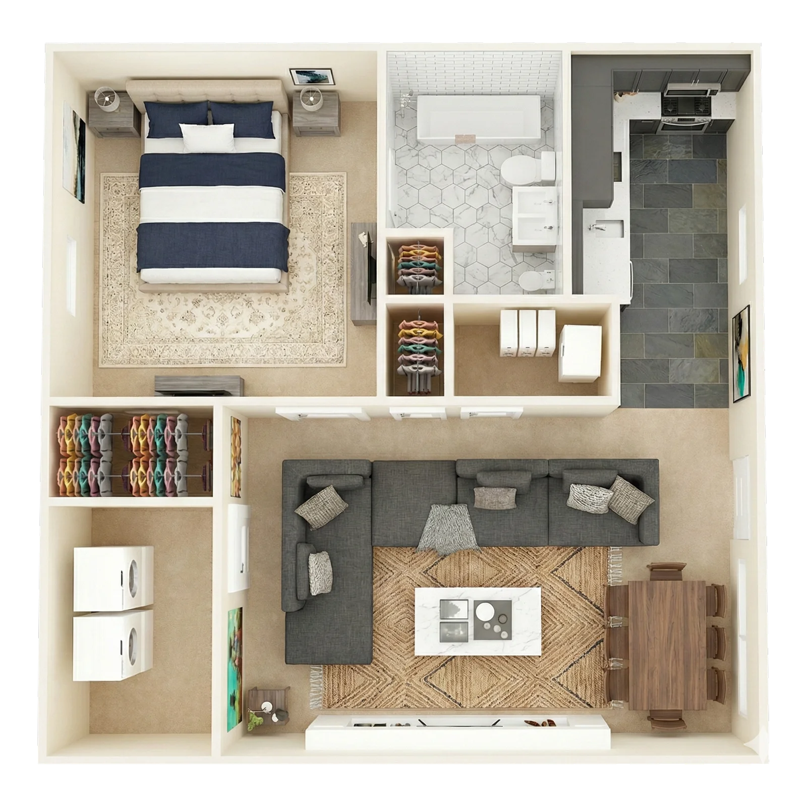One-bedroom St. Andrews apartment floor plan